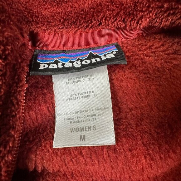 Patagonia Re-Tool Full Zip Sweatshirt Jacket Burgundy Red Womens Size Medium - Picture 5 of 5